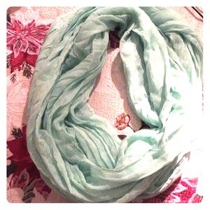 Teal sheer infinity scarf